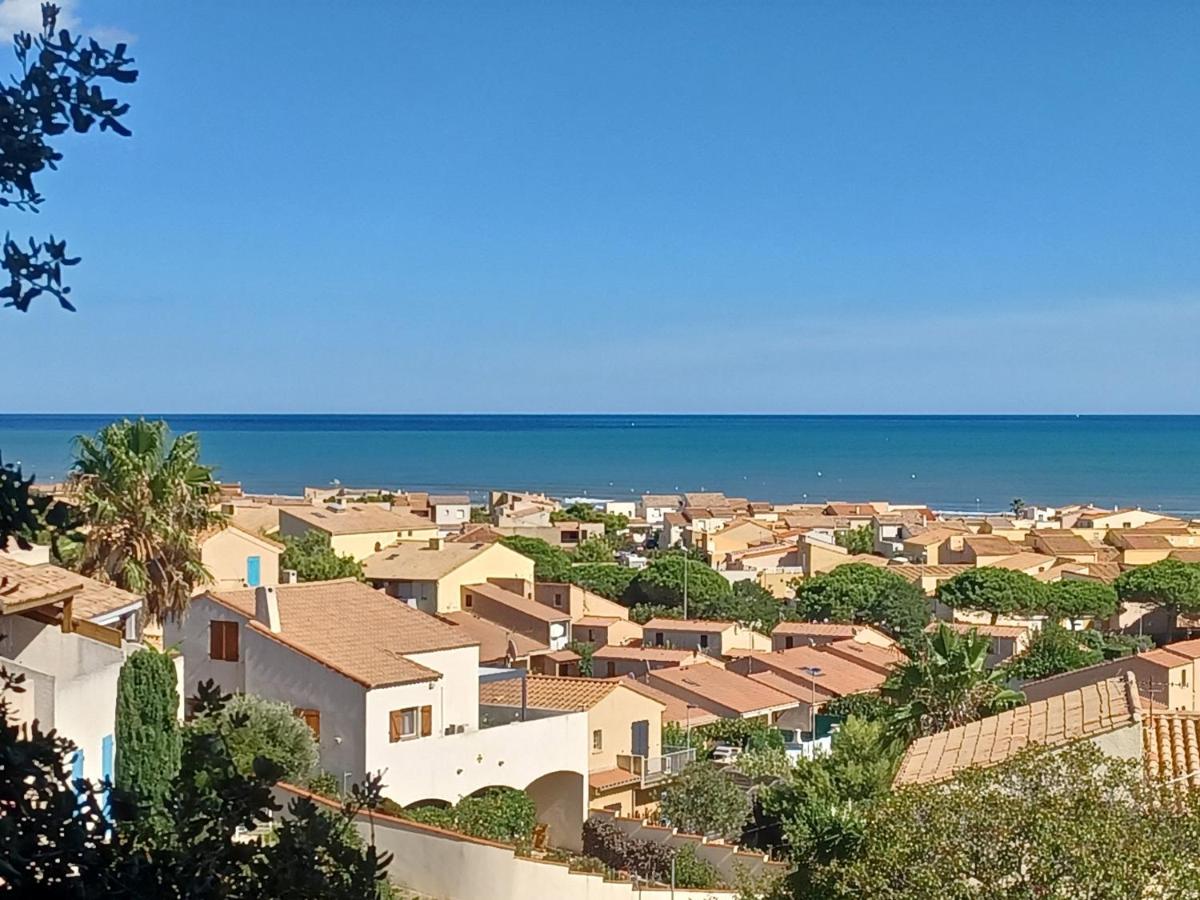Plain-Pied, Terrasse, Piscine, Pleine Vue Mer, Plage A 6' A Pied, Parking, Wifi Fleury  Exterior photo